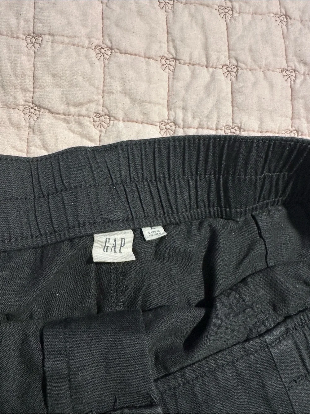 GAP Black High-Waist Utility Shorts